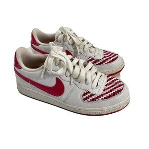 Nike 311958-163 Low Air Force Ones Pink Basket Weave Sz 7.5 Womens 2006